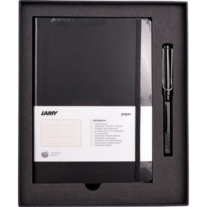 LAMY YUMUŞAK KAPAK A5 DEFTER VE SİYAH ROLLER SET