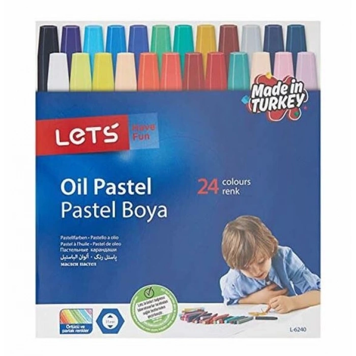 Lets Pastel Boya 24 Renk Karton Kutu (L-6240)