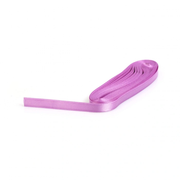 Lila Saten Kurdele 1 Cm