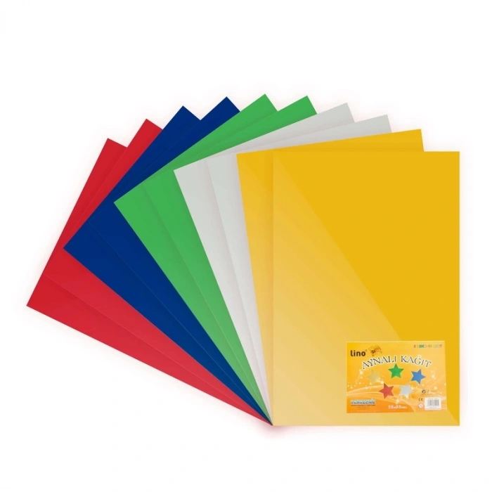 LİNO 2708J AYNALI KAĞIT 23x33 5 RENK 10LU