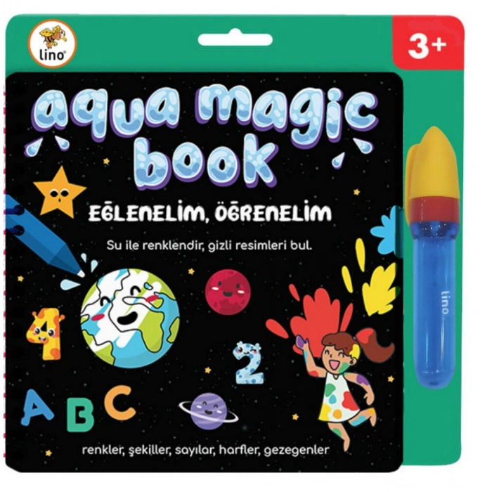Lino Aqua Magic Book Sihirli Boyama Kitabı EĞLENELİM, ÖĞRENELİM