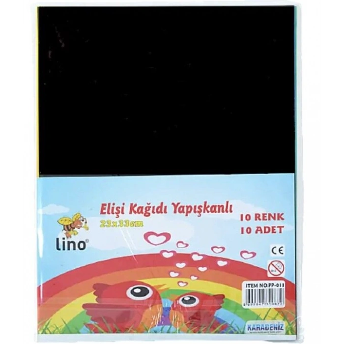 Lino Elişi Kağıdı Yapışkanlı A4 10 Renk (PP-011)