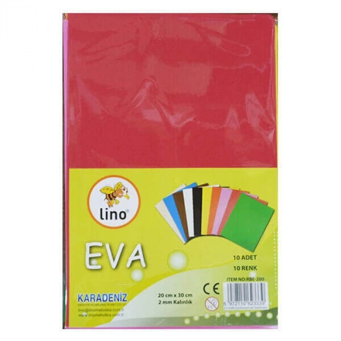 Lino Eva 20x30 Cm. Karışık Renk 10Lu (RBE-200***)