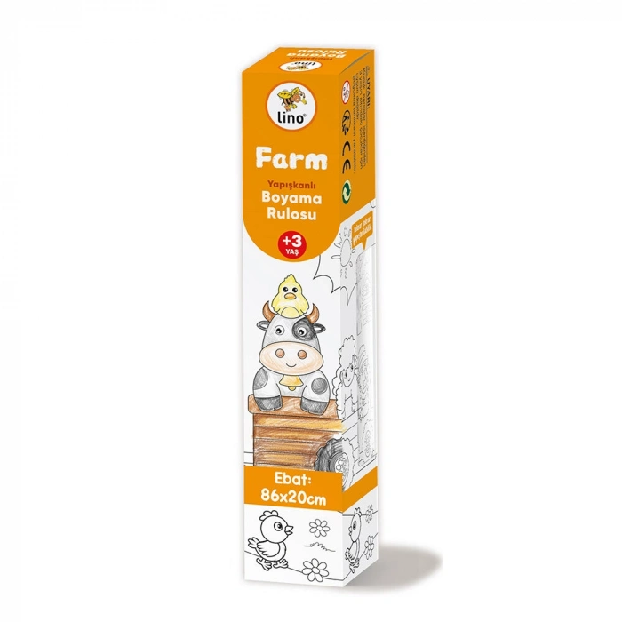 Lino Yapışkanlı Rulo Boyama Kağıdı 86x20 cm. FARM