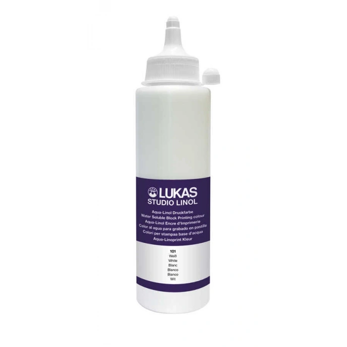 Lukas Studio Su Bazlı Linol Baskı Boyası 250 ml. Beyaz