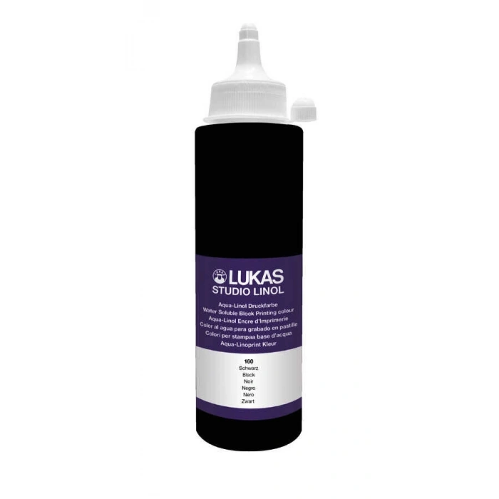 Lukas Studio Su Bazlı Linol Baskı Boyası 250 ml. Siyah