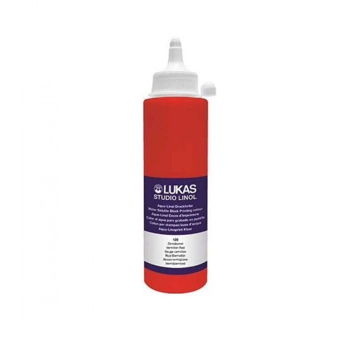 Lukas Studio Su Bazlı Linol Baskı Boyası 250 ml. Vermilion