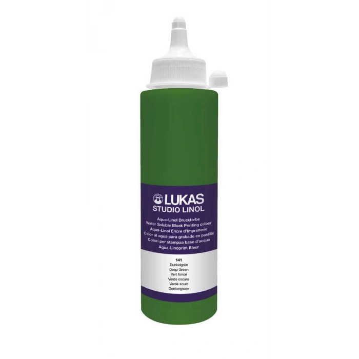Lukas Studio Su Bazlı Linol Baskı Boyası 250 ml. Koyu Yeşil