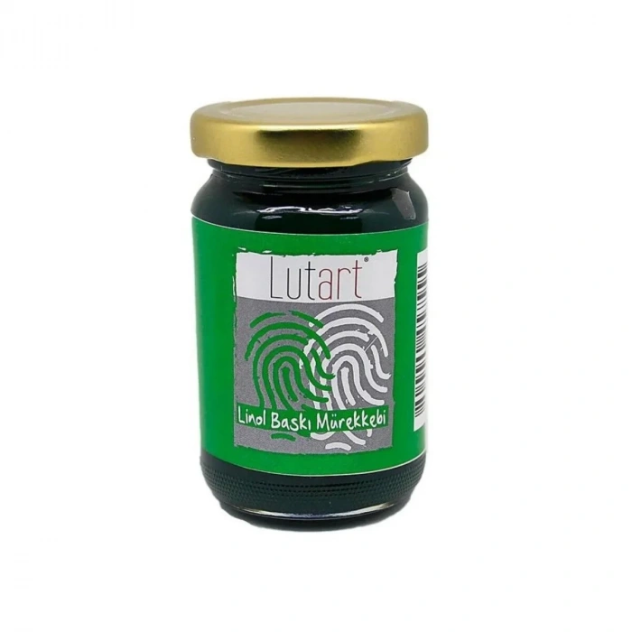 Lutart Linol Baskı Matbaa Mürekkebi 100ml - Yeşil