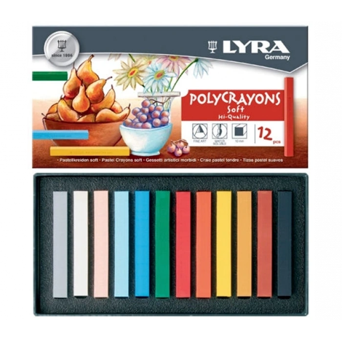 Lyra Polycrayons Soft - Toz Pastel Boya Seti 12 Renk