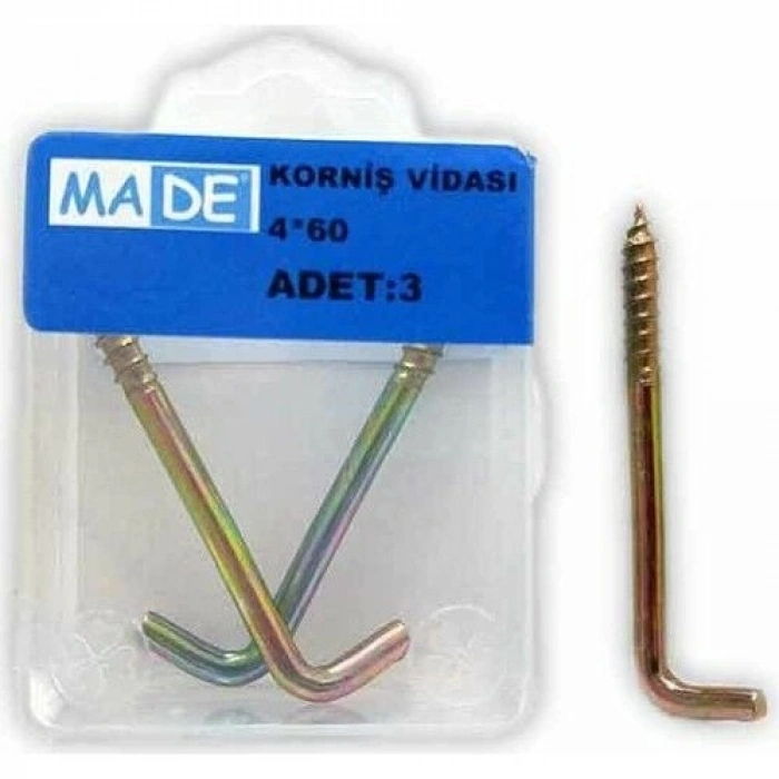 Made Korniş Vidası 4x60 mm (1 Kutu/3 Adet)