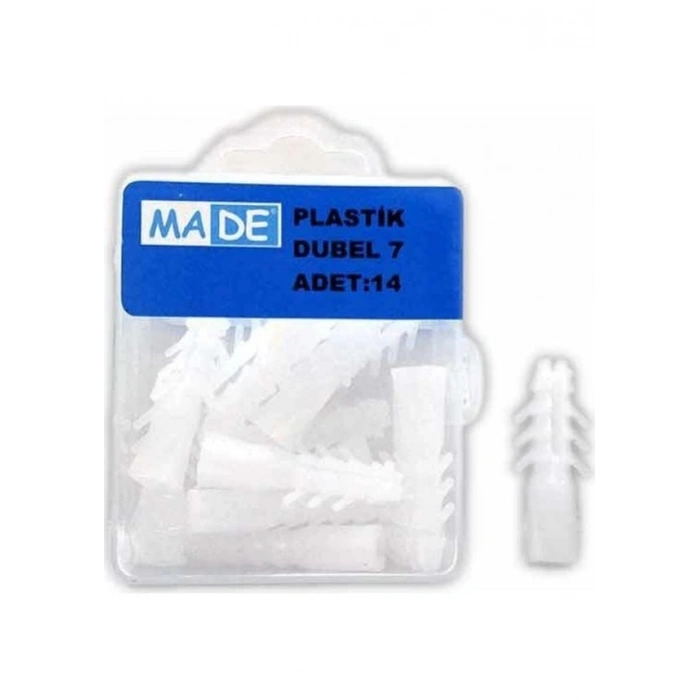Made Plastik Dübel 7 mm (1 Kutu/14 Adet)