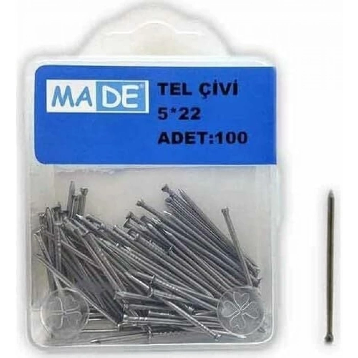 Made Tel Çivi 5x22 mm (1 Kutu/100 Adet)