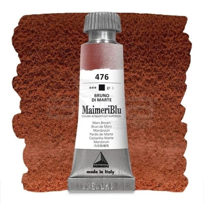 Maimeri Blu Tüp Sulu Boya 12 ml S1 No:476 Mars Brown