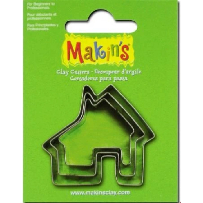 Makins Clay Polimer Kil Kesme Kalıbı 3 Parça Ev