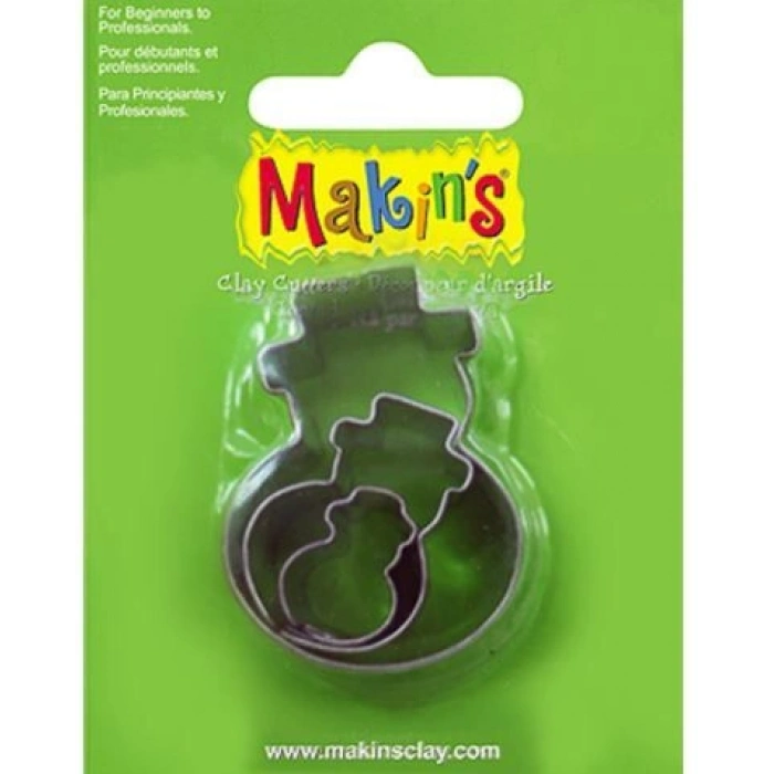 Makins Clay Polimer Kil Kesme Kalıbı 3 Parça Kar Adam