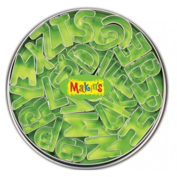 Makins Clay Polimer Kil Kesme Kalıbı Seti Alfabe 26 Harf Deseni