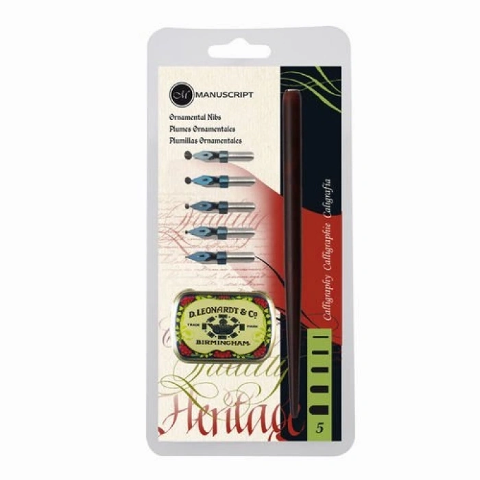 Manuscript Leonardt Ornamental Kaligrafi Yuvarlak Uç Seti MDP2096