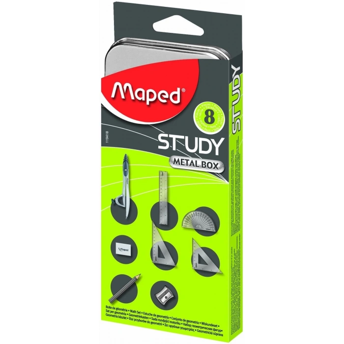 Maped 8li Study Nikel Pergel Takımı Karton Kılıflı