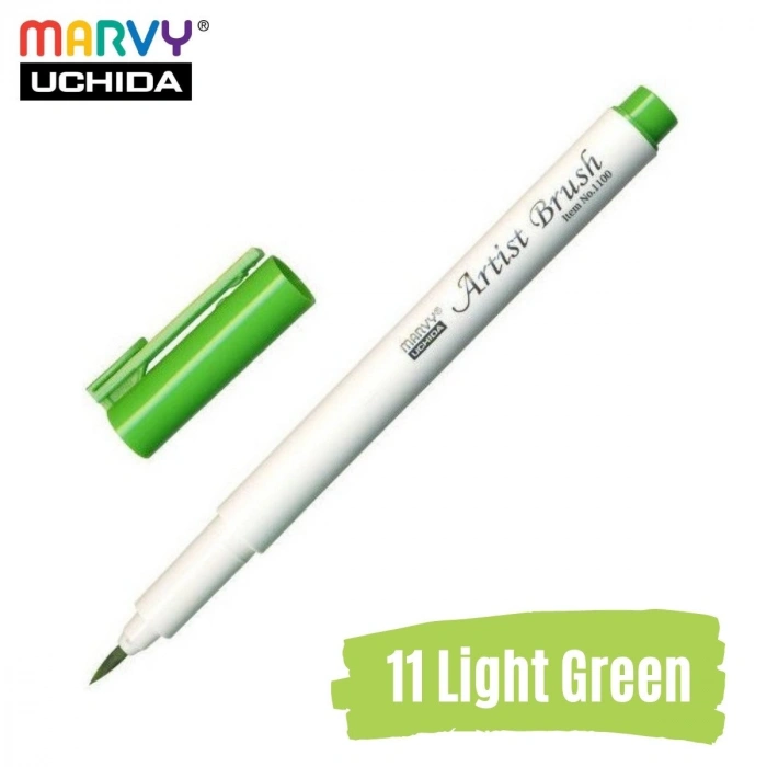 Marvy Artist Brush Pen 1100 Firça Uçlu Kalem 11 Light Green
