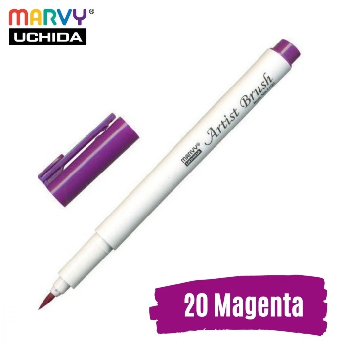 Marvy Artist Brush Pen 1100 Firça Uçlu Kalem 20 Magenta