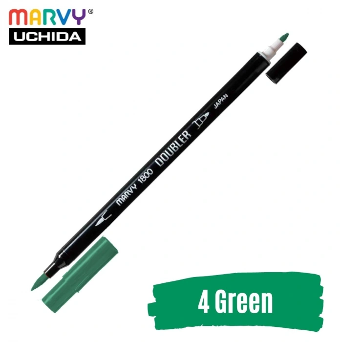 Marvy Artist Brush Pen 1800 Çift Taraflı Firça Uçlu Kalem 04 Green