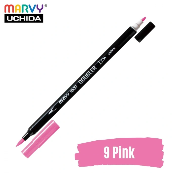 Marvy Artist Brush Pen 1800 Çift Taraflı Firça Uçlu Kalem 09 Pink