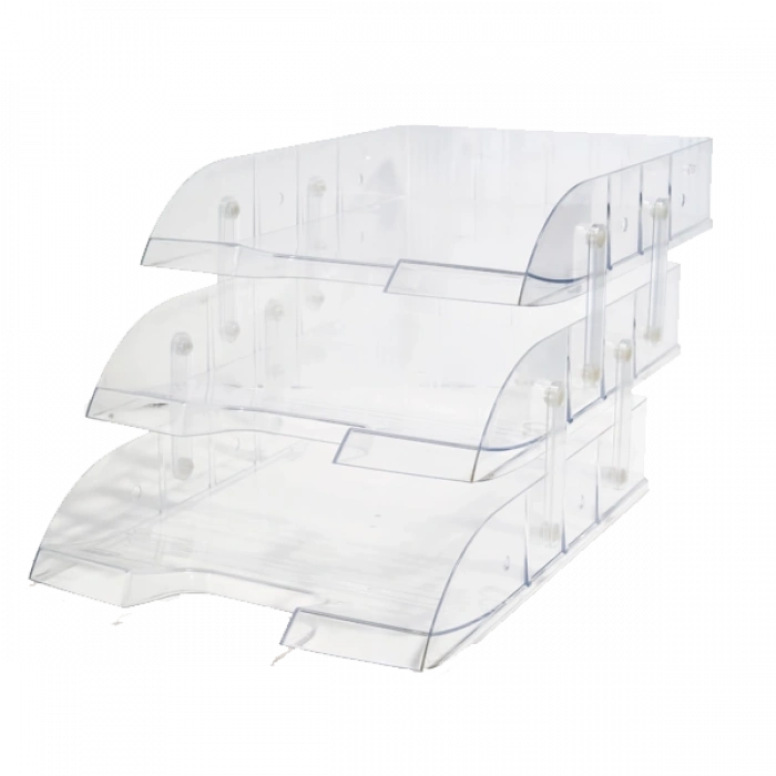 Mas Evrak Rafı Hareketli Plastik 3 LÜ Şeffaf 829