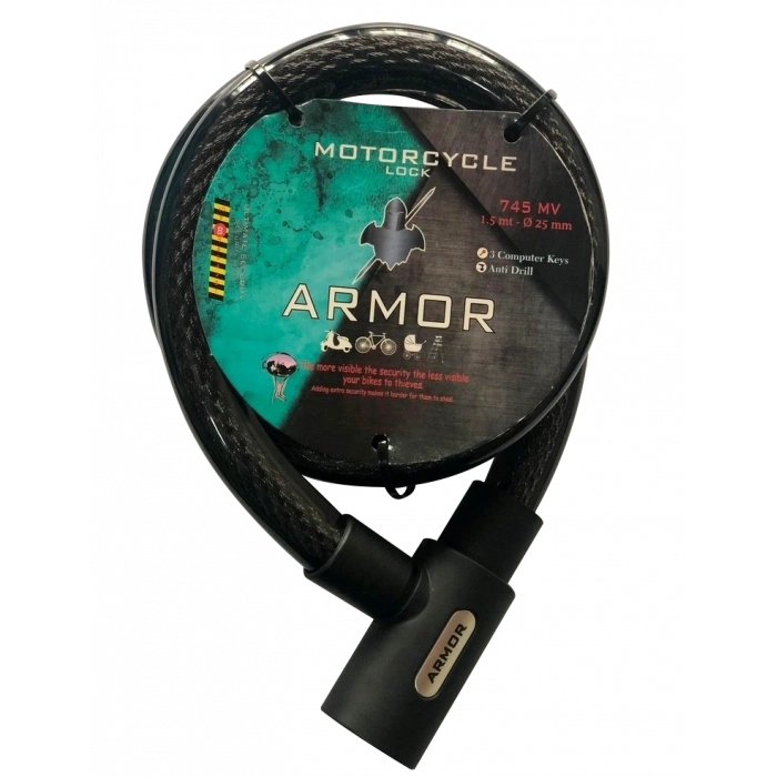 Master Lock ÇELİK HALAT 14.5 MT x25 MM MOTOR KİLİDİ - 745MV