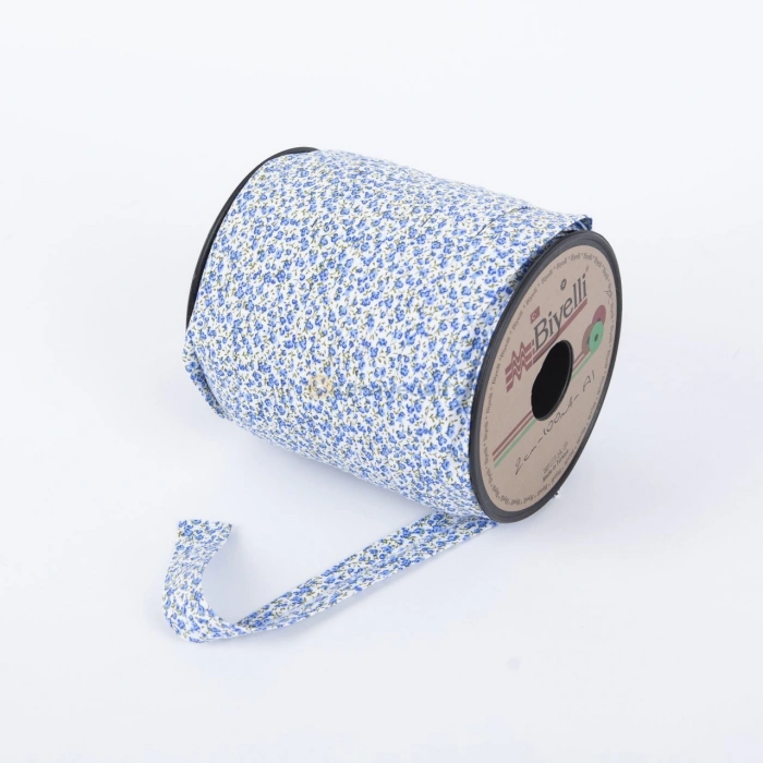 Mavi Çiçekli Koton Biye A1