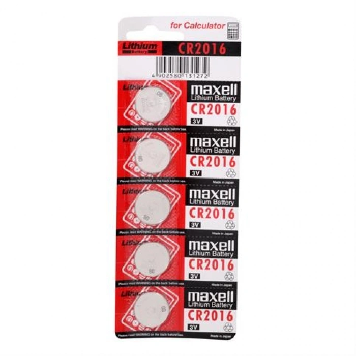 Maxell CR2016 Lithium Pil 5Li Blister - Kırmızı Paket