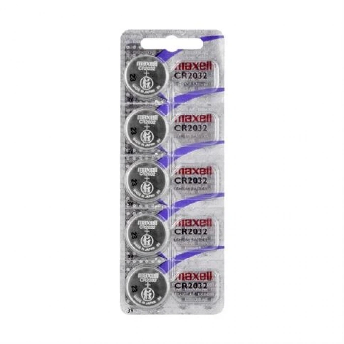 Maxell CR2032 Lithium Pil 5Li Blister - Gri Paket