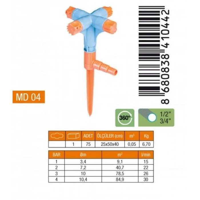 Medalyan Md04 Normal 4 Lü Sprink Kısa Meme