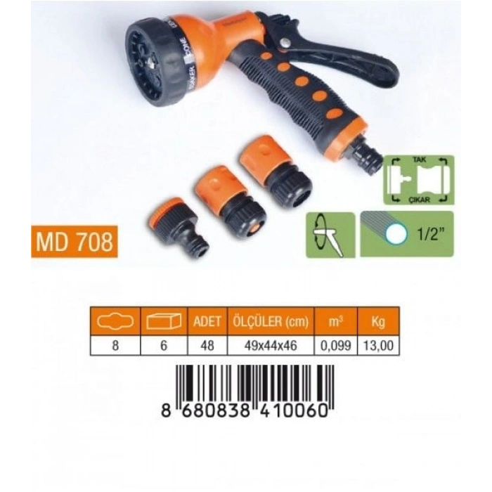 Medalyan Md708 Otomatik Tabanca 7 Fonksiyon 4 Lü Set