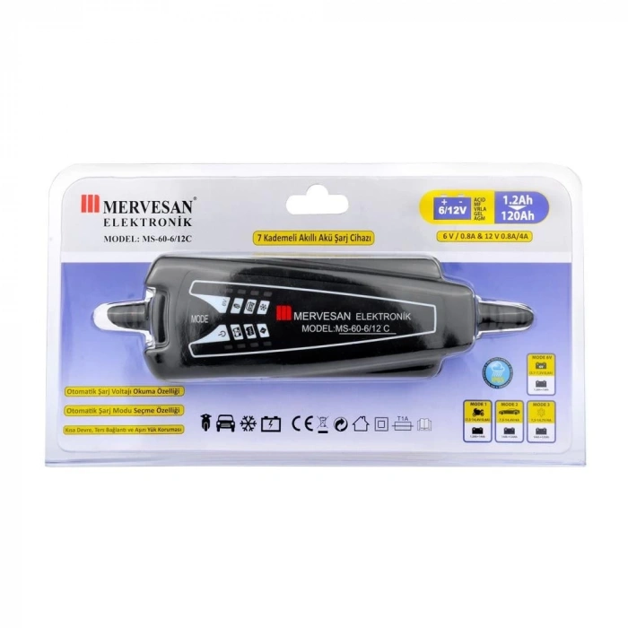 Mervesan MS-60-6/12V 7 Kademeli Akü Şarj Cihazı