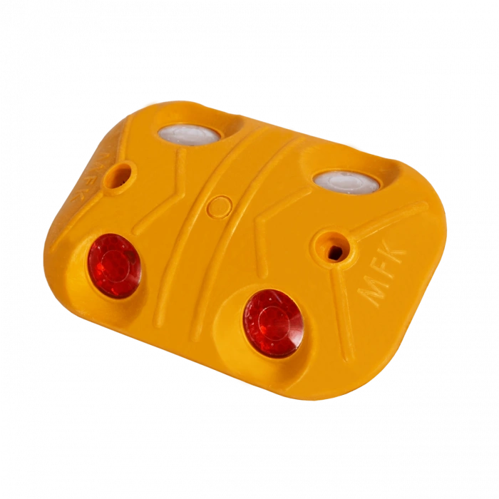 MFK Plastik Oval Yol Butonu 12x18 Cm Sarı - MFK5110