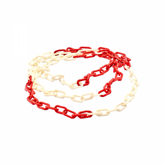 Mfk Plastik Zincir 6 Mm Kırmızı-Beyaz