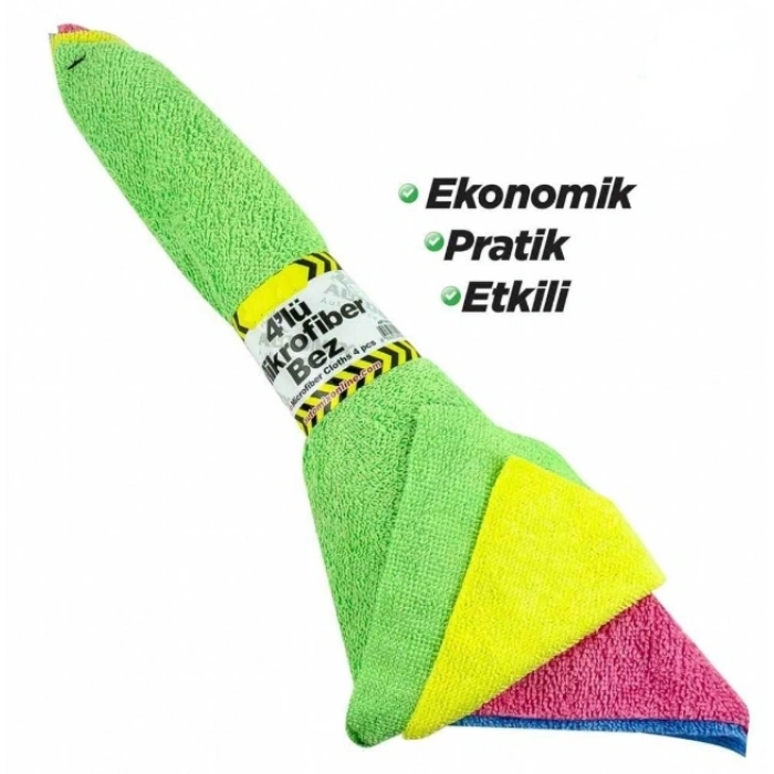 Mikrofiber Bez 30x30 cm ( 4lü Bağ x 20 Paket )