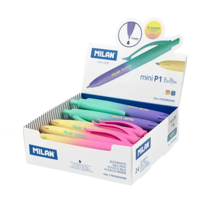 MILAN 176556924SN SUNSET P1 MINI TÜKENMEZ KALEM 24LÜ