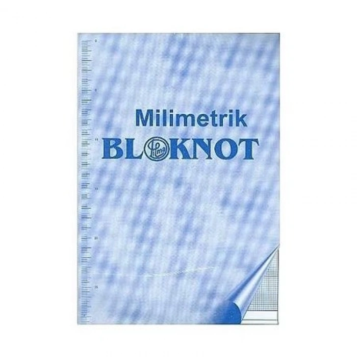 Milimetrik Bloknot Defter 70yp A4 Mavi