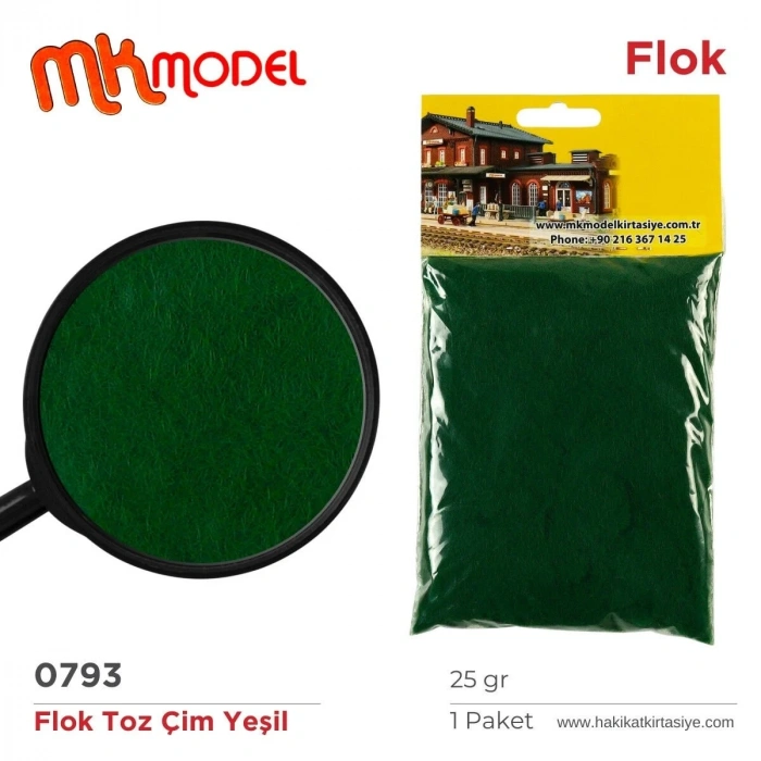MK Model Flok Toz Çim 25gr 0793 Yeşil