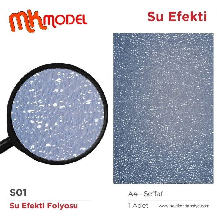 MK Model Maket Su Efekti Folyosu A4 Şeffaf S01