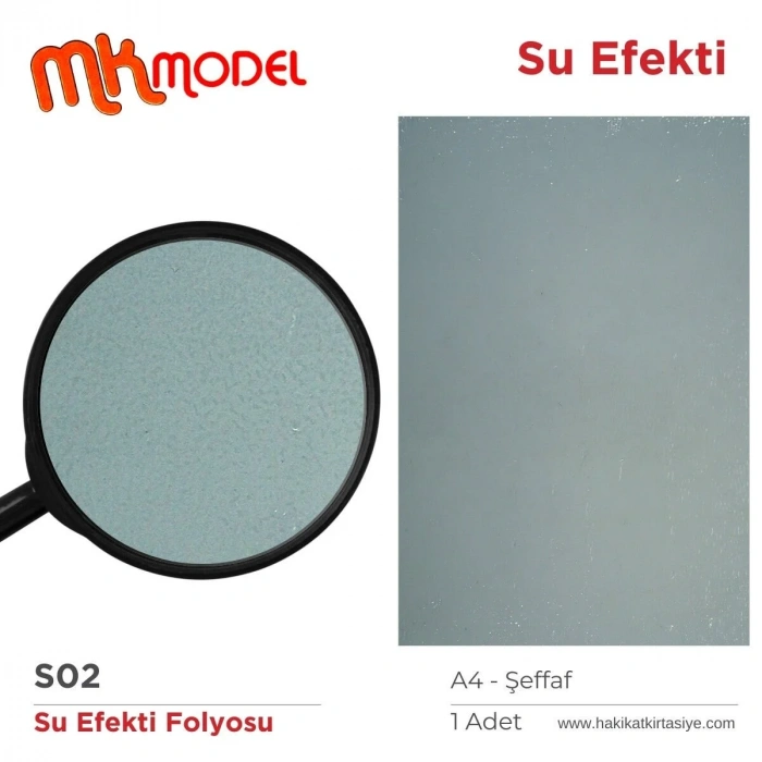 MK Model Maket Su Efekti Folyosu A4 Şeffaf S02