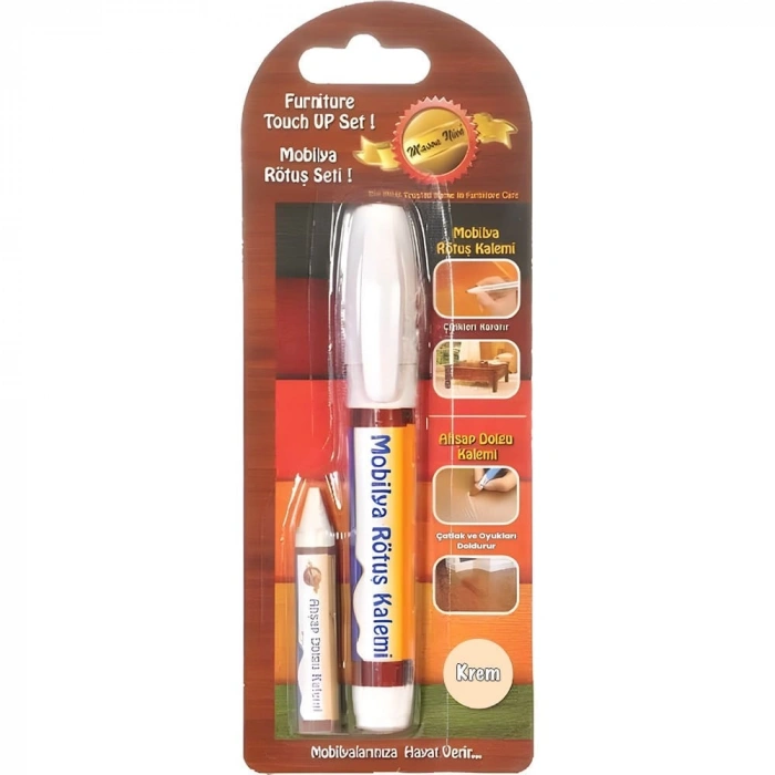 Mobilya Rötuş Kalemi + Ahşap Dolgu Kalemi Meşe