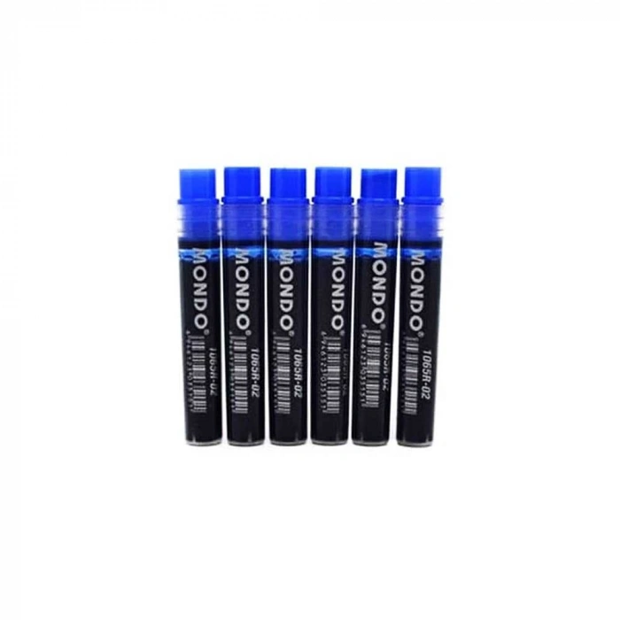 Mondo Permanent Kalem Kartuşu Mavi 6lı Set