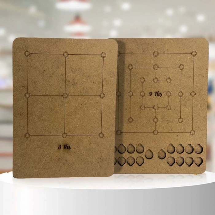 Moon Beavers 3 Taş ve 9 Taş Ahşap Eğitici Oyun