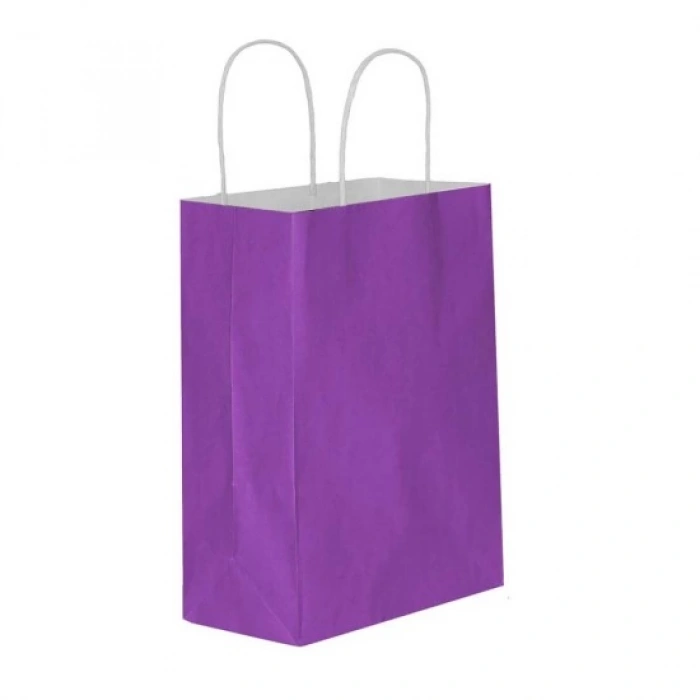 MOR KAĞIT HEDİYE VE ALIŞVERİŞ ÇANTASI (31X12X41) 100 adet