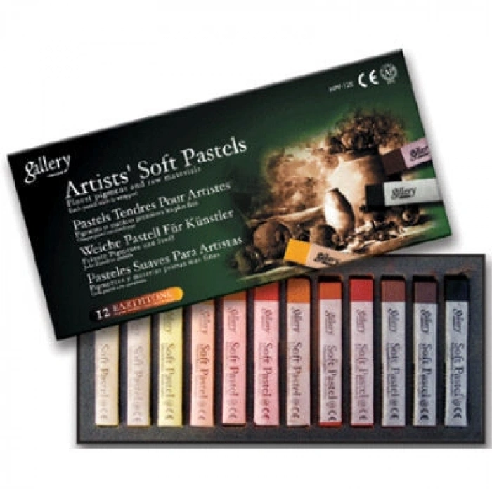 Mungyo Gallery Artists Soft Toz Pastel Boya Seti Earth Tones 12 Renk Toprak Renkler