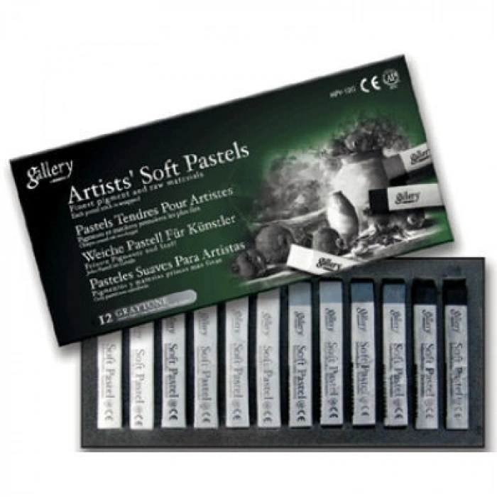 Mungyo Gallery Artists Soft Toz Pastel Boya Seti Grey Tones 12 Renk Gri Tonlar