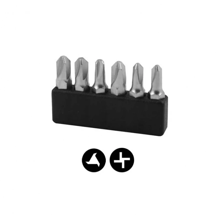 Narex 857200 1/4 25 mm Torq-Set ve Tri-Wing Bits Uç Seti 6 Parça